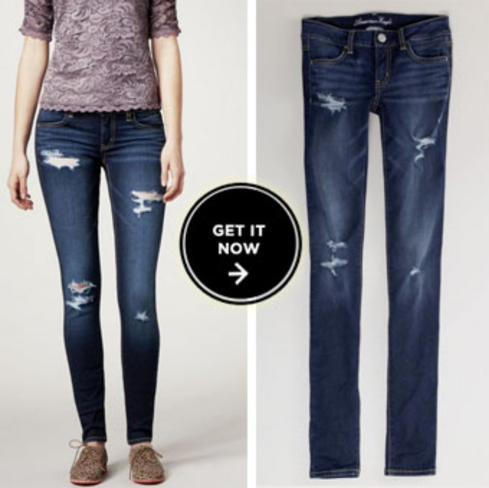 American Eagle Distressed Denim Jegging